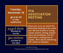 PTA Association meeting flyer